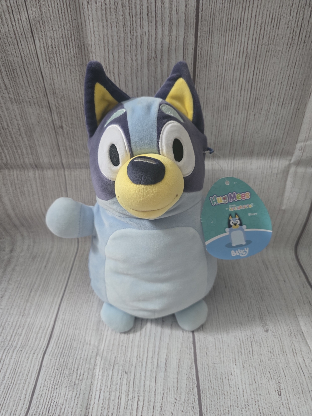 Squishmallow Blue and Yellow Plush Character Bluey Hugme New